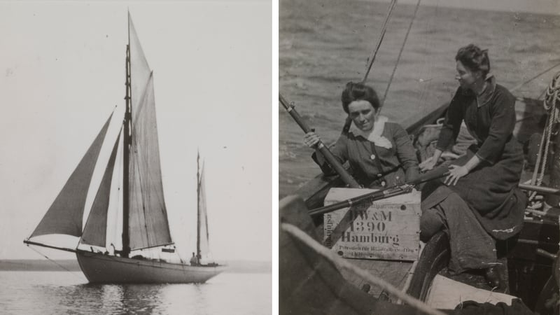 The Asgard, and Molly Childers and Mary Spring Rice (Pics courtesy of The Board of Trinity College Dublin)
