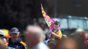 Wexford supporter Darragh Ryan on his way to the Limerick match. A tough day for him and Wexford