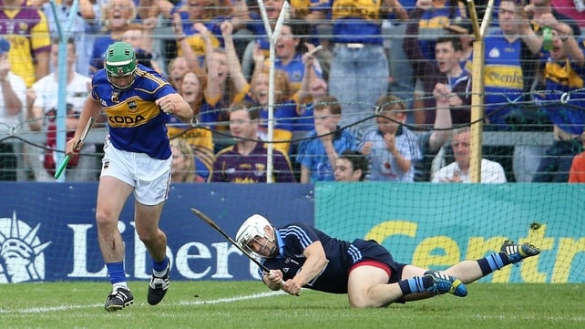 Tipperary's John O’Dwyer celebrates after scoring a goal