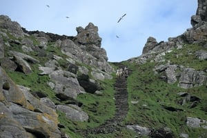Skellig Michael is about 12km off the Kerry coast