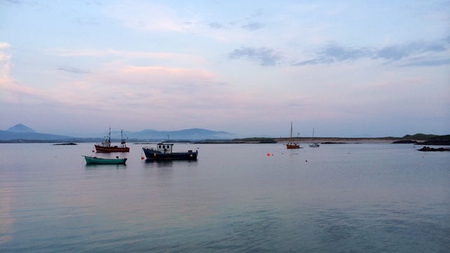 Boats off Gola island in Co Donegal (Pic: Mairead Sweeney)