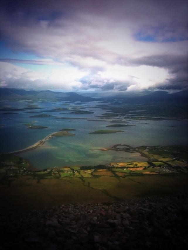 Clew Bay from the top of Croagh Patrick on Reek Sunday (Pic: Karl Burns)