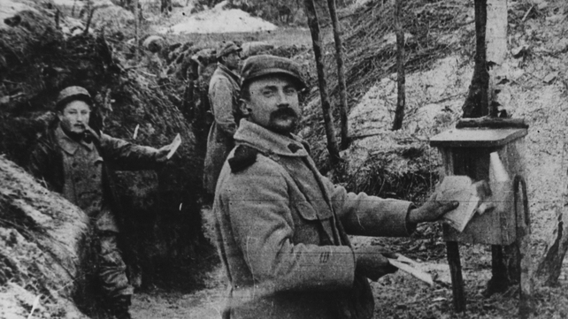 An image showing a post box in the third line of the trench where post was collected and delivered daily