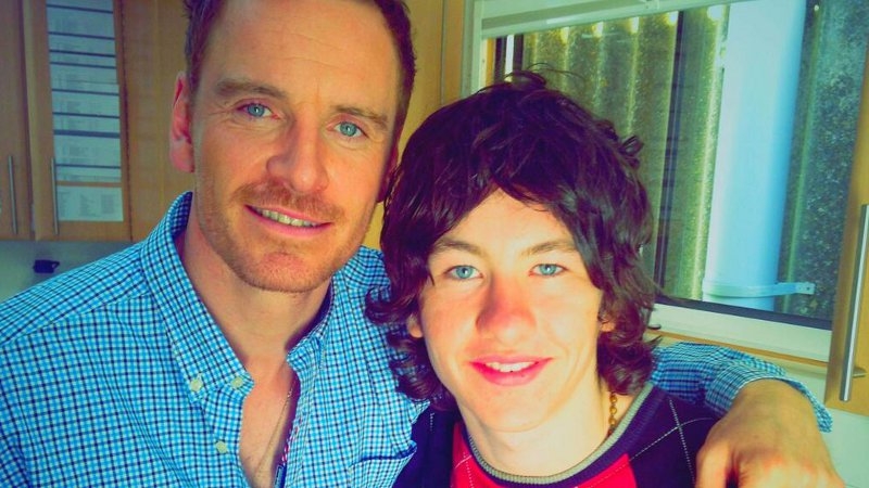 Barry pictured with Michael Fassbinder, image c/o Barry Keoghan/Twitter