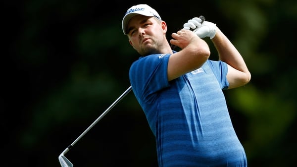 Marc Leishman tees off on the seventh tee
