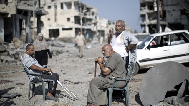 The initial calm of the ceasefire allowed people to come out in the open