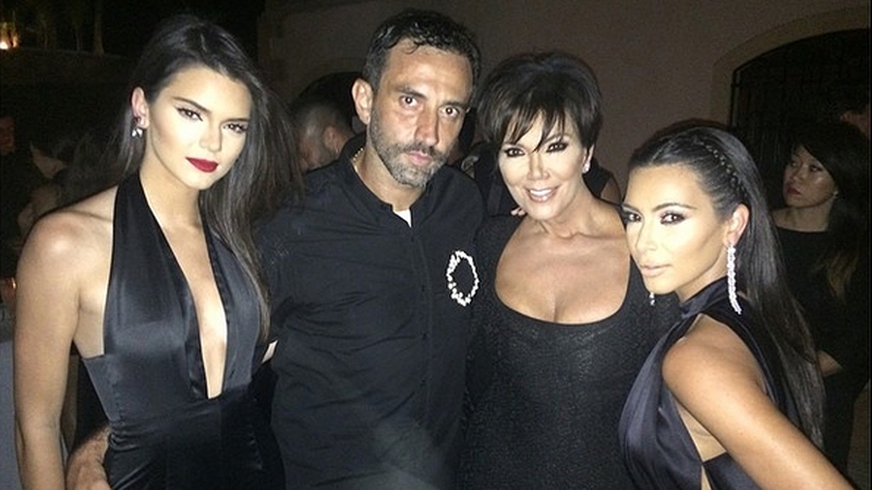 Kendall, Riccardo Tisci, Kris and Kim - Instagram/kimkardashian