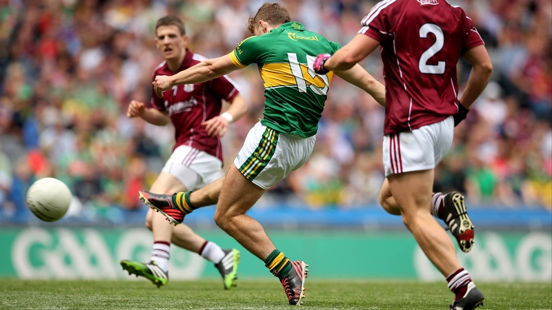 James O’Donoghue fires Kerry's goal at Croke Park