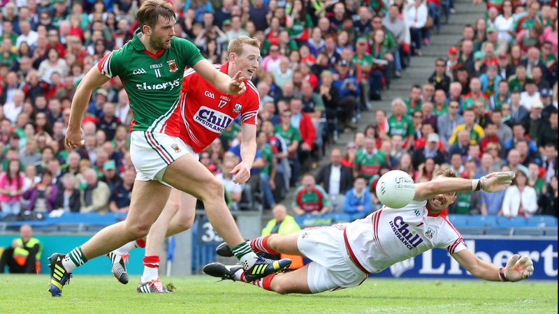Aidan O'Shea beats keeper Ken O'Halloran in the Cork goal