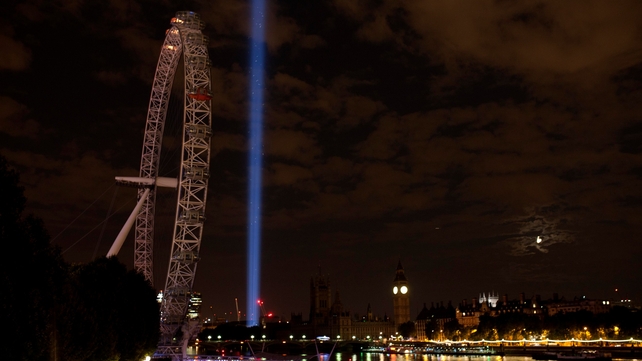 The lights were also turned off on the London Eye