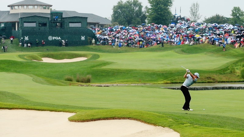 Rain pushed back tee times on the final day