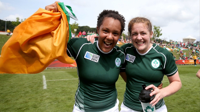 Sophie Spence and Fiona Coghlan celebrate