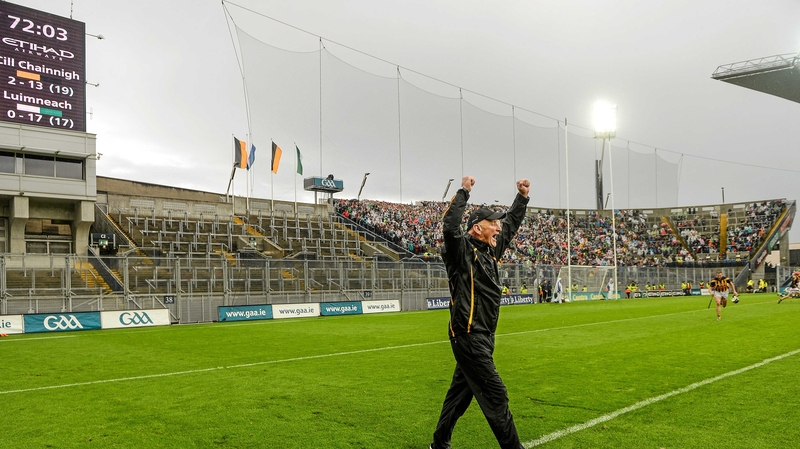 Kilkenny manager Brian Cody celebrates at the final whistle