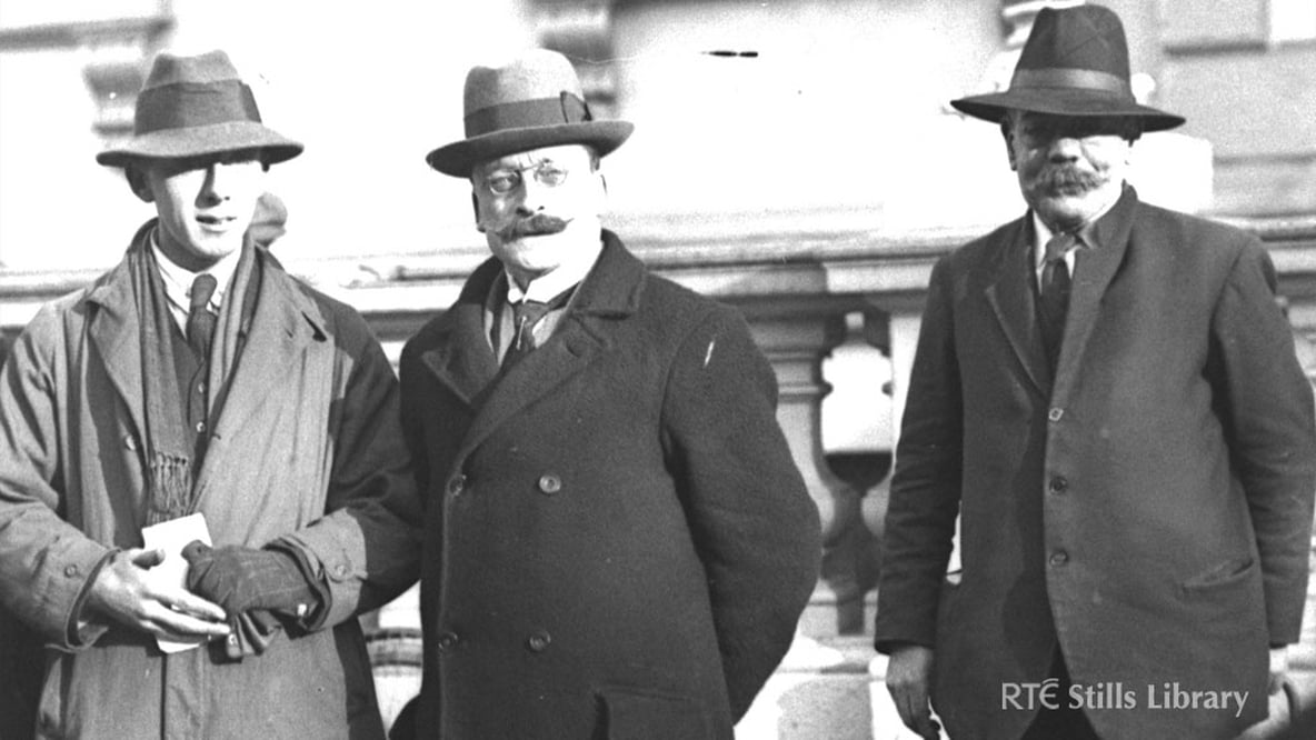 Arthur Griffith in the centre. But who are the other two?