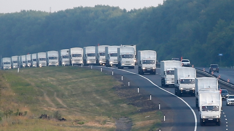 The Russian aid convoy of 260 trucks left Voronezh this morning