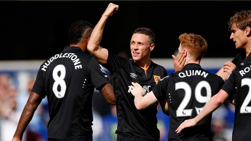 Hull's James Chester celebrates his goal against Queens Park Rangers at Loftus Road