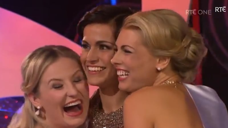 Twenty-seven-year-old Walsh (centre) became the 55th Rose of Tralee at the Festival Dome in the town on Tuesday night