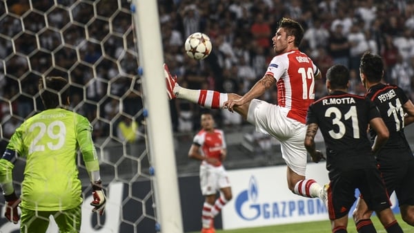 Arsenal failed to register Olivier Giroud for the Champions League