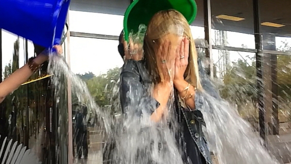 RTÉ's Sharon Ní Bheoláin participated in the ice bucket challenge