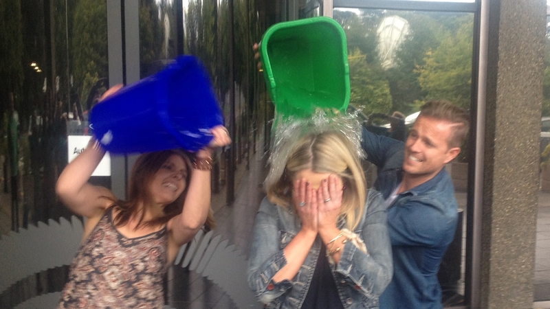 Sharon braved the Ice Bucket Challenge last week in aid of IMND
