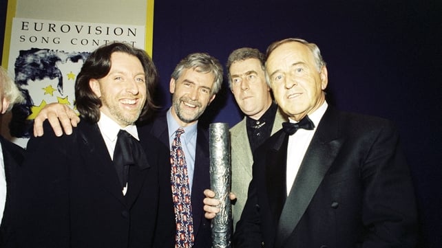 Mr Reynolds with Ireland's 1994 Eurovision winners