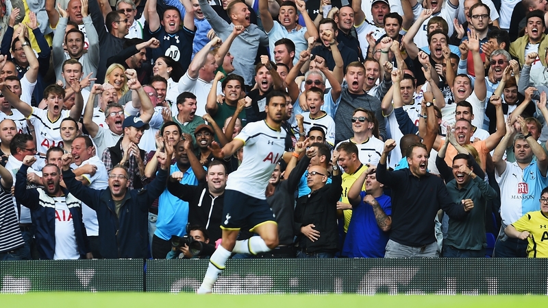 Nacer Chadli of Spurs scored two goals in the first half