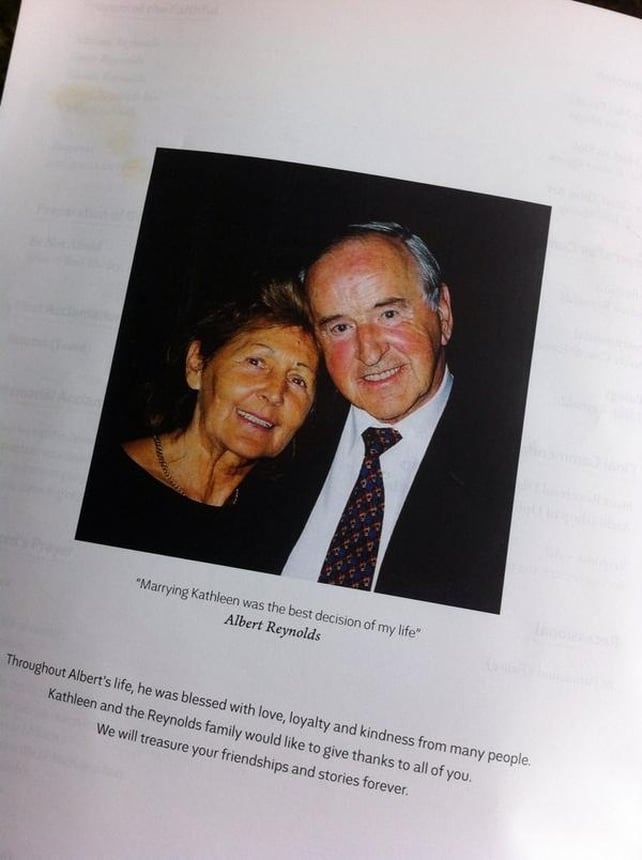 Albert and Kathleen Reynolds on the mass booklet