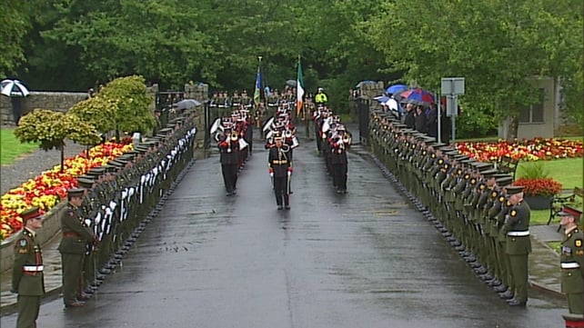 The funeral cortège arrives at Shanganagh Cemetery