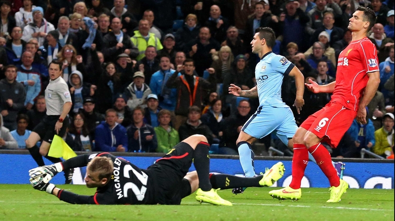 Sergio Aguero struck just 23 seconds after coming on