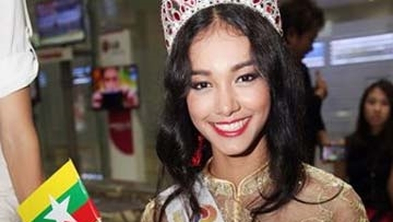 Myanmar beauty queen May Myat Noe, winner of Miss Asia Pacific World 2014 pageant