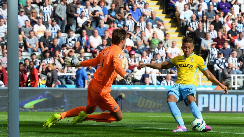 Dwight Gayle fires past Tim Krul to give Palace a first-minute lead at St James' Park