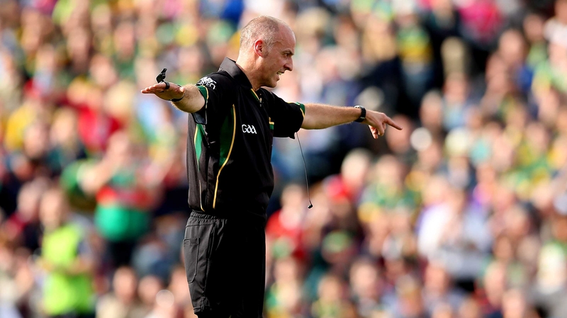Cormac Reilly had his hands full at the Gaelic Grounds