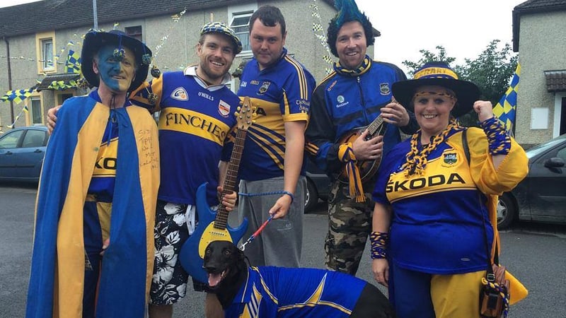 Johnny B (second left) and some of the stars of the new video