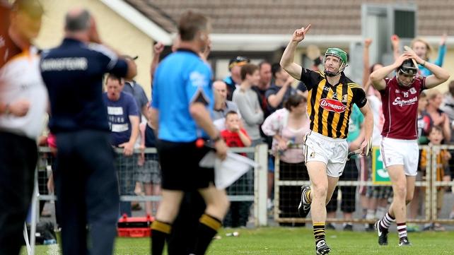 22 June - Henry Shefflin celebrates what he - and I'm sure Kilkenny thought was the winning point - but Joe Canning had other ideas as the sides finished level, 5-16 to 3-22