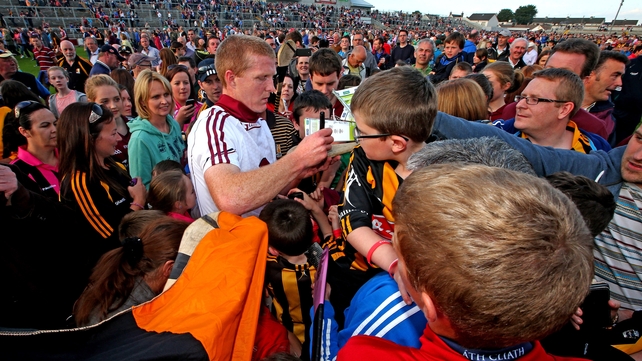 28 June - 'King' Henry is surrounded by the hordes - as he signs autographs the aftermath of the win over Galway at O'Connor Park