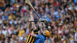 6 July - Kilkenny's Walter Walsh and Paul Schutte of Dublin in action in the Leinster hurling final