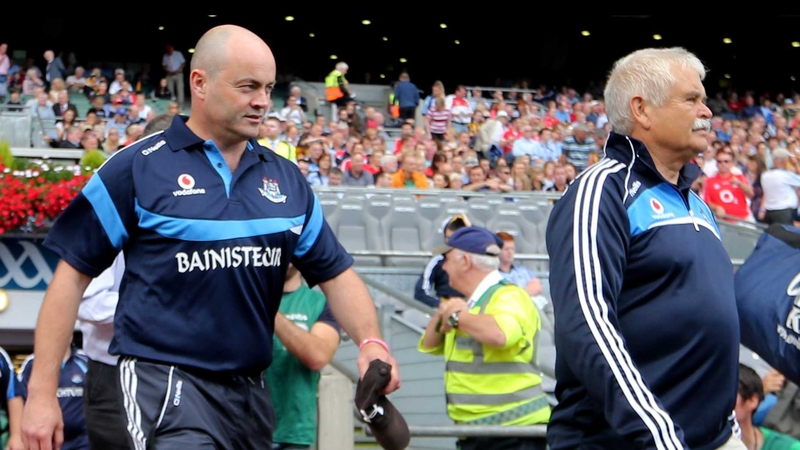 Anthony Daly and Andy Kettle on the sideline at a Dublin game