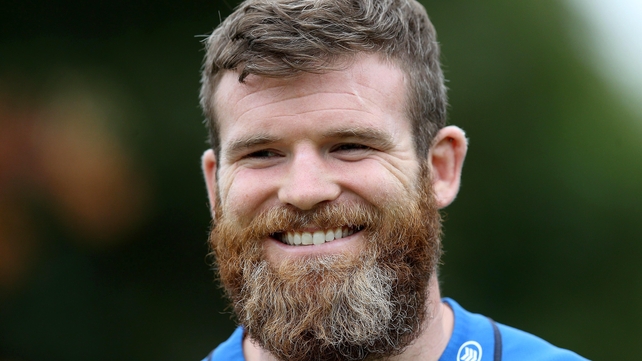 The beard is back - Gordon D'Arcy has reason to smile during Leinster training in Dublin