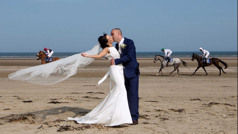 Mary and Fran Smith celebrate their wedding day at Laytown