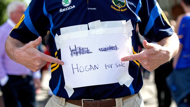 A fan selling tickets ahead of the All-Ireland final