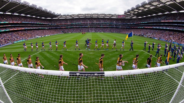The teams paraded with a wonderful atmosphere inside Croke Park