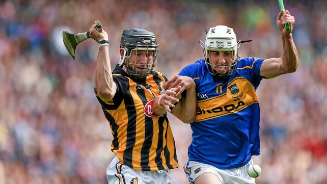 No quarter taken or given Patrick Maher and Conor Fogarty battle for the sliotar