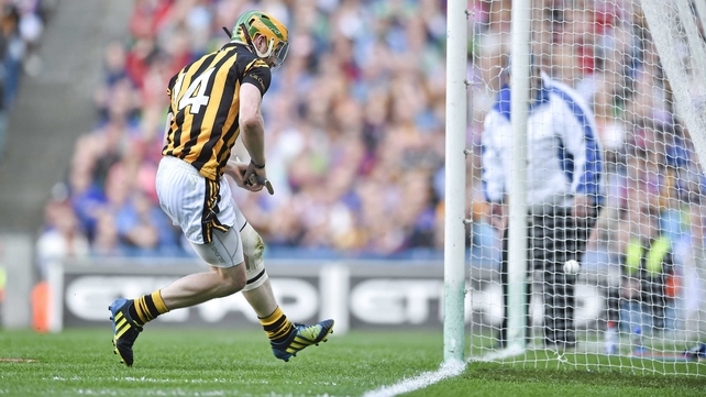 ... and scores his team's first goal