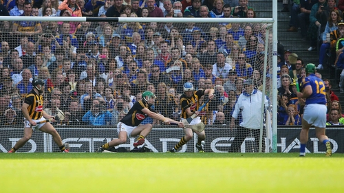 John O'Dwyer had his penalty saved with three men on the goal-line in this year's All-Ireland hurling final
