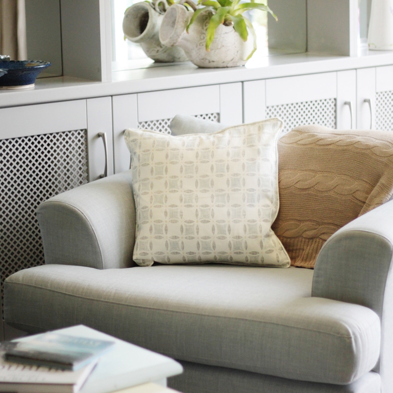 Grey Armchair: Wrap armchair €649, www.dfs.ie