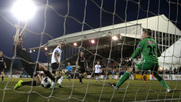 Dundalk’s Kurtis Byrne scores his side's second goal