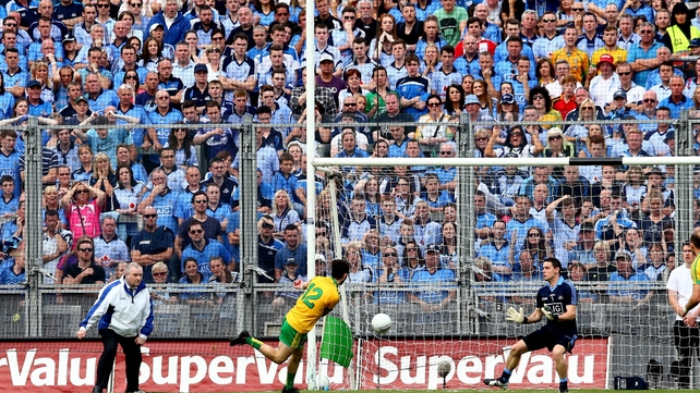 31 August - Ryan McHugh netted a brace as Donegal upset the odds to beat Dublin 3-14 to 0-17 in the All-Ireland semi-final