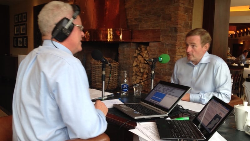Cathal Mac Coille interviews Taoiseach Enda Kenny in Fota