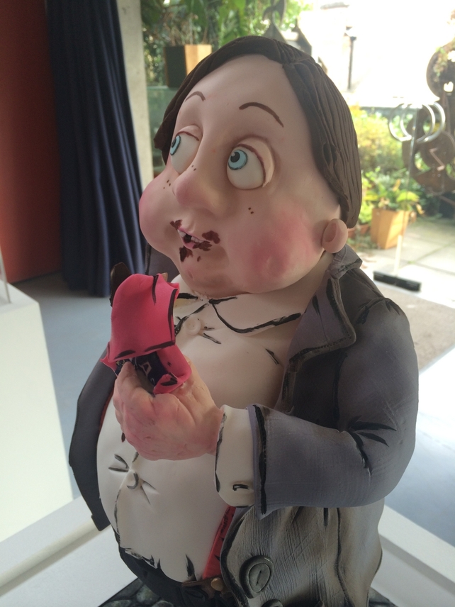 Augustus Gloop looks guilty