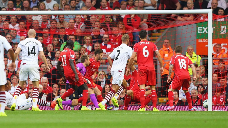 Gabriel Agbonlahor scores the game's only goal